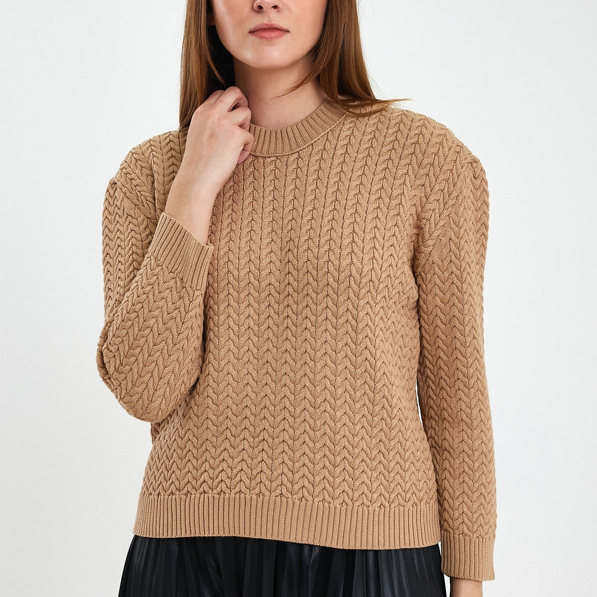 Camel Long Sleeve Pullover