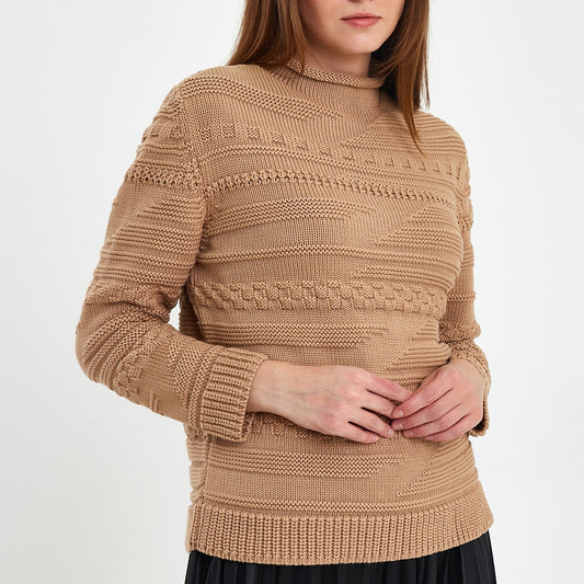 Camel Long Sleeve Pullover