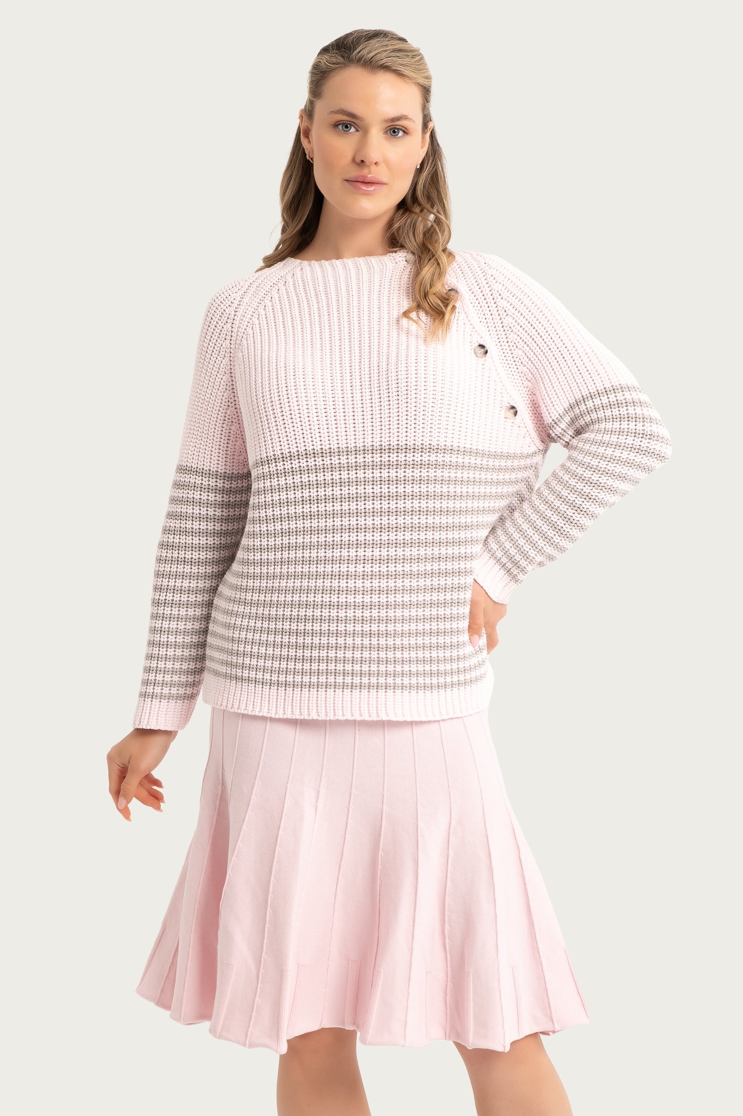 Pink Striped Pullover