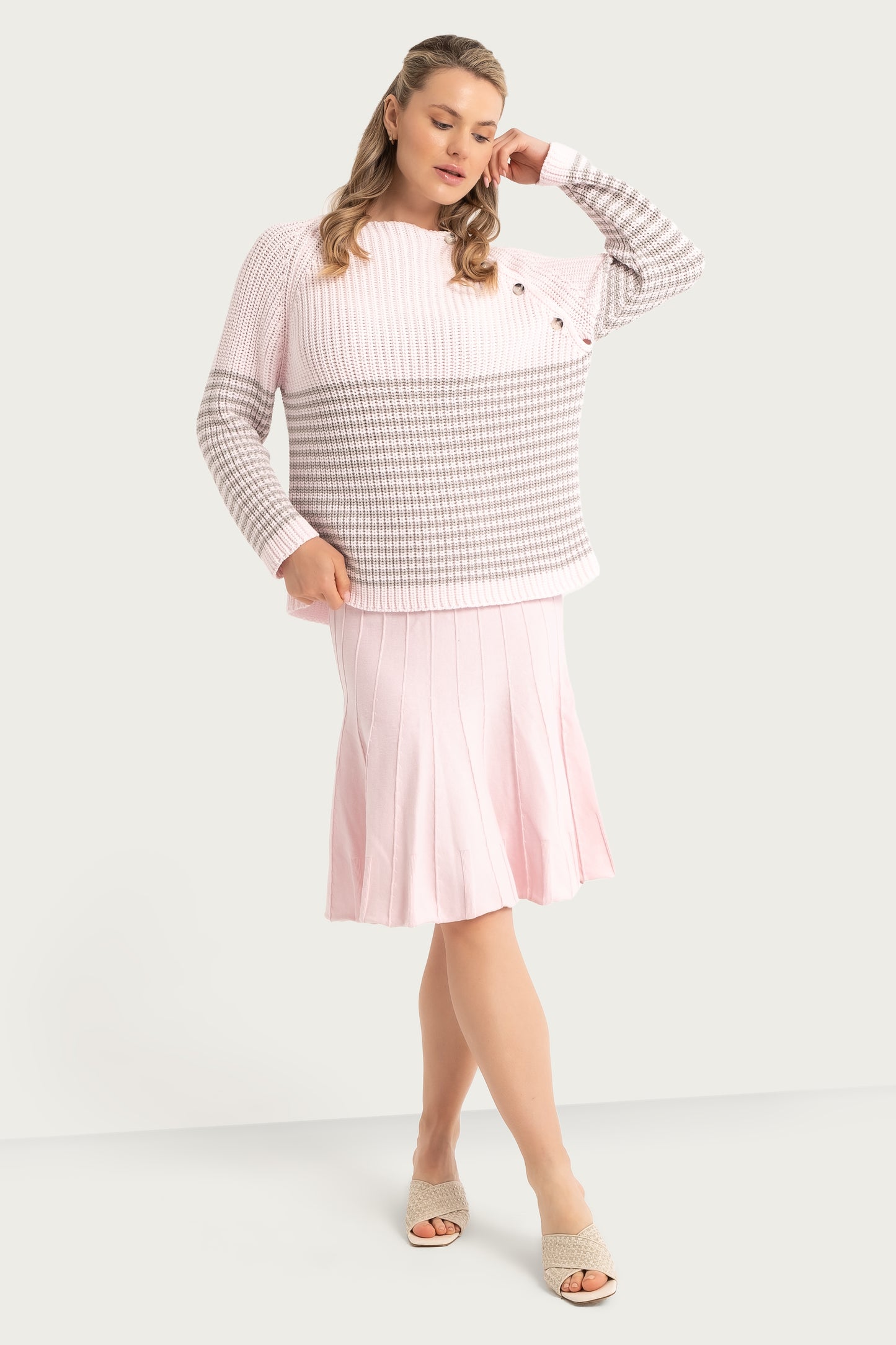 Pink Striped Pullover