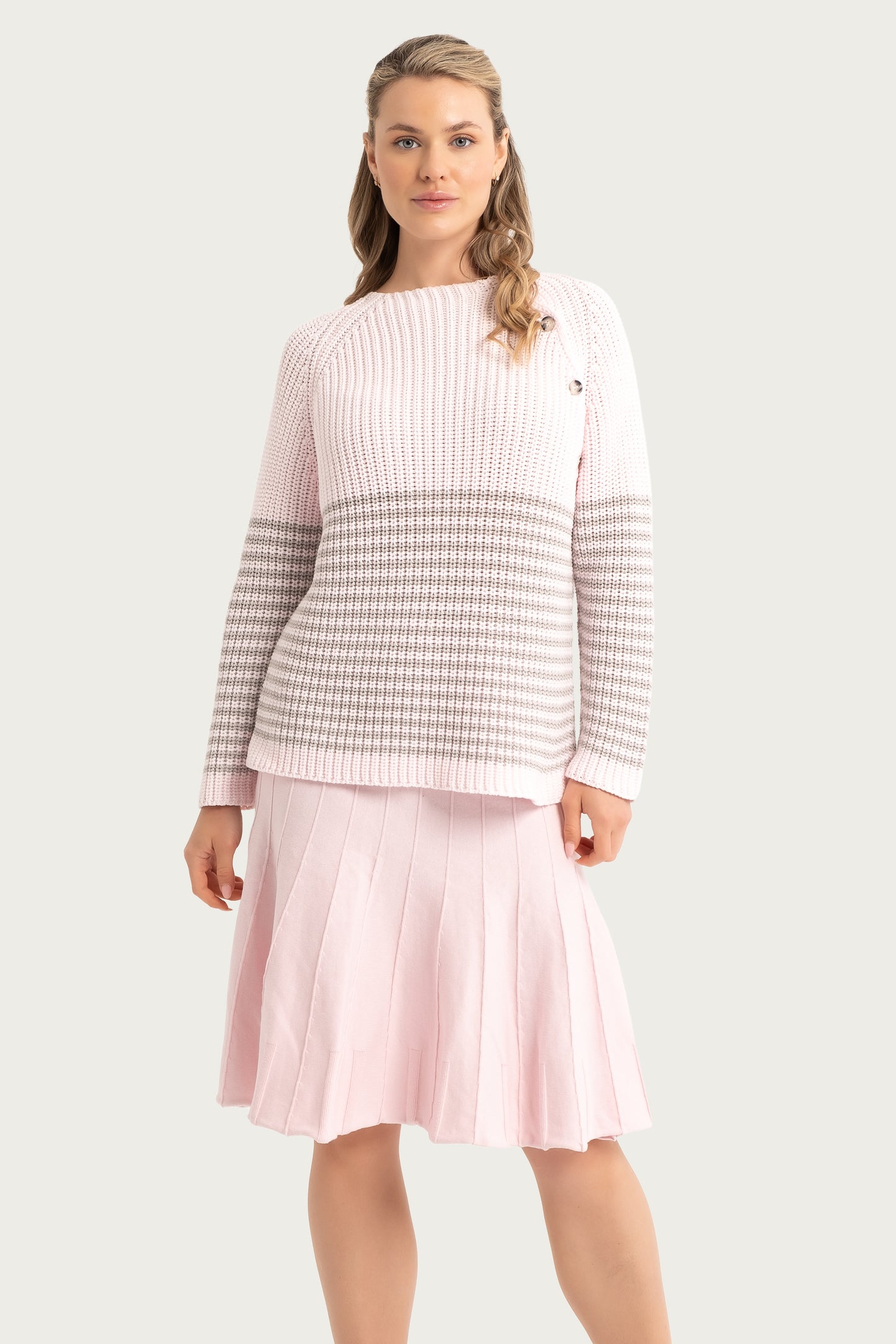 Pink Striped Pullover