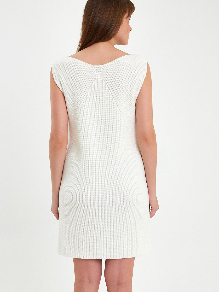 Ecru Wool Dress