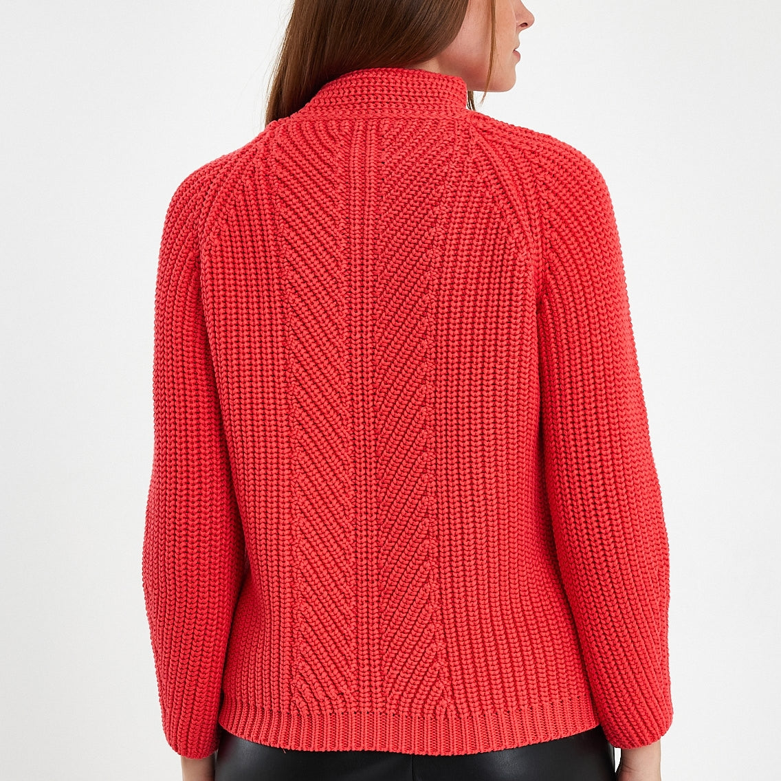 Red Long Sleeve Cotton Pullover