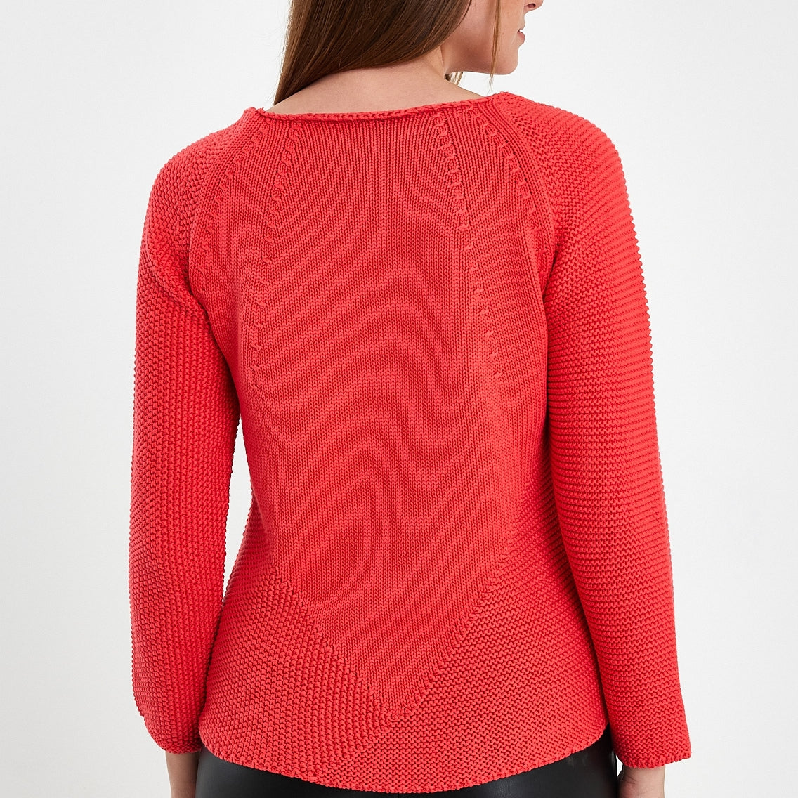 Red Long Sleeve Cotton Pullover