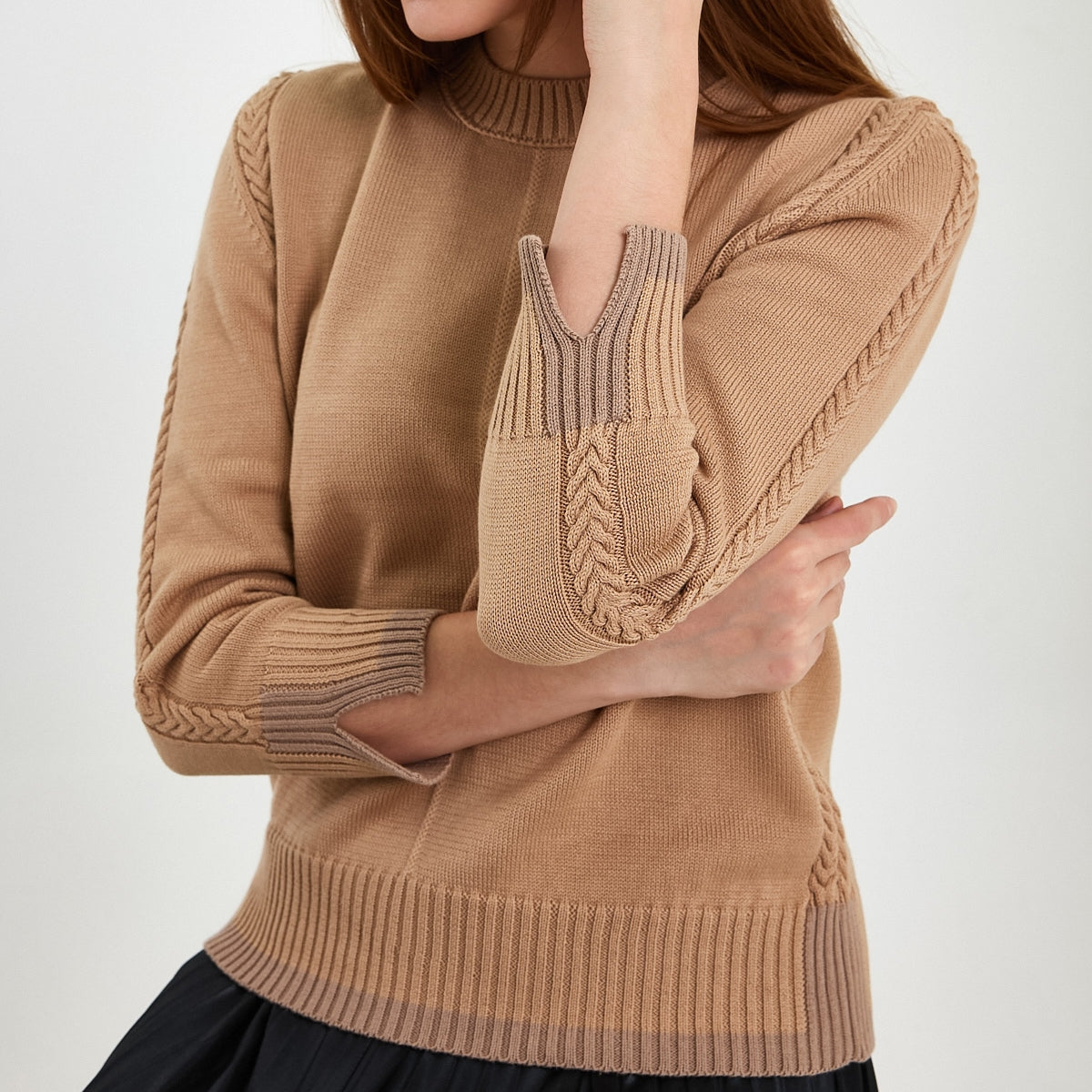 Camel Long Sleeve Pullover