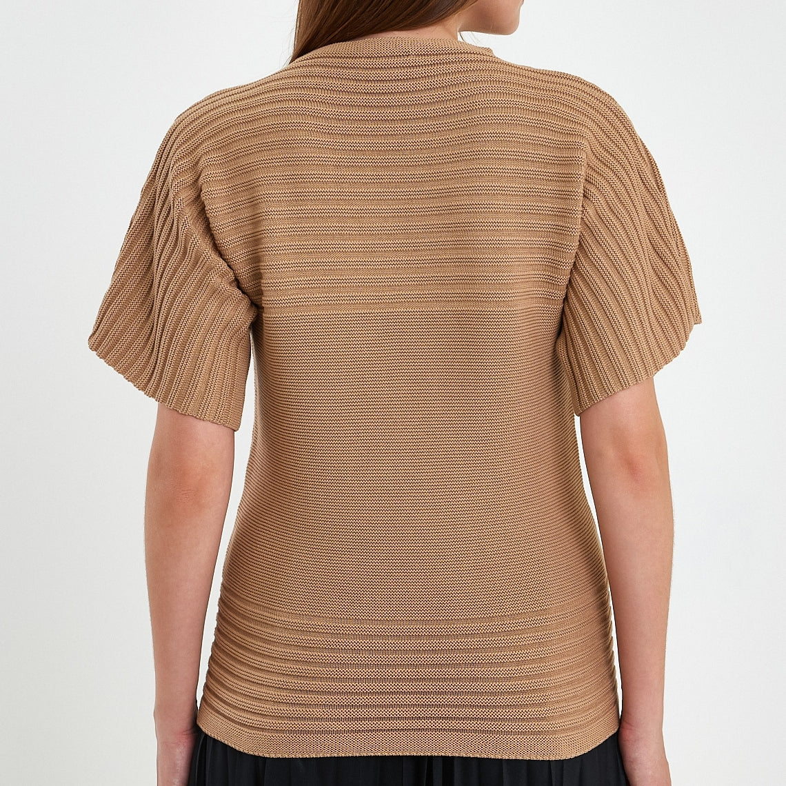 Camel Half Sleeve Pullover