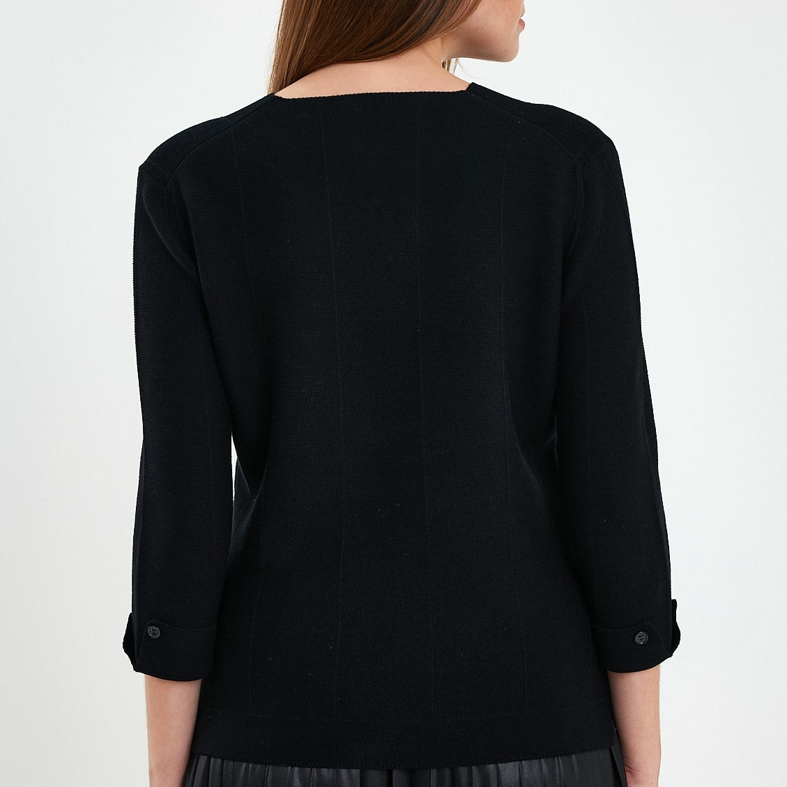 Black V Neck Pullover