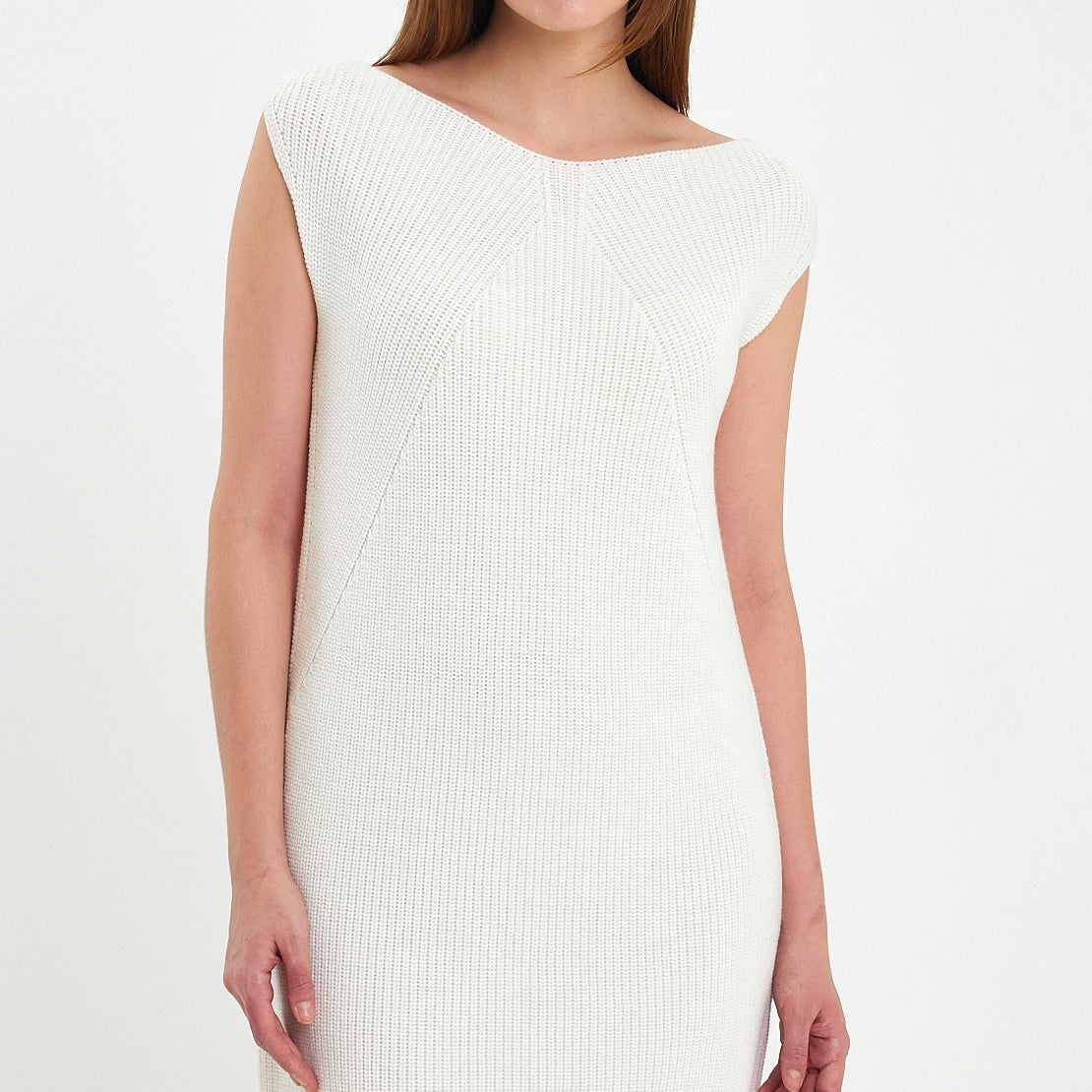 Ecru Wool Dress